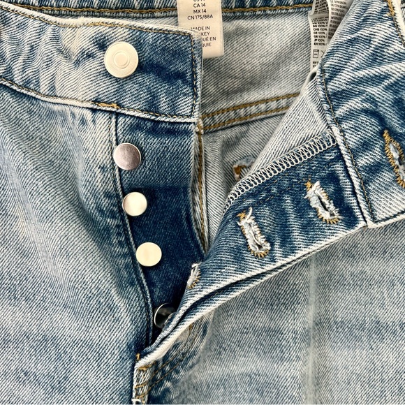 H&M 100% Cotton High Rise Straight Leg Jean - Picture 3 of 4